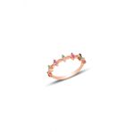 Gumus Rose Mix Tasli Crown Yuzuk Sgtl10290mıx