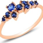Gümüş rose safir taşlı lady gümüş yüzük [barcode]
