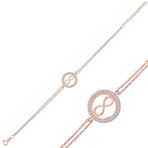 Gümüş Rose Sonsuzluk Bayan Bileklik SL4288