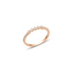 Gümüş rose zirkon sıra taşlı yüzük [barcode] 12