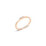 Gümüş rose zirkon taşlı ayarlamalı elegant gümüş yüzük