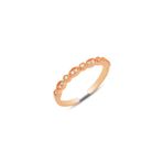 Gümüş rose zirkon taşlı ayarlamalı yüzük [barcode]