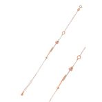 Gümüş Rose Zirkon Taşlı Stil Çivi Bileklik Sgtl12628rose