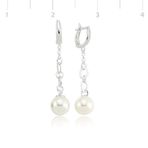 Gümüş Sallantılı İnci Küpe