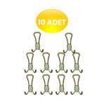 GÜMÜŞ Seçil (GOLD ALTIN) Metal Portmanto Vestiyer Duvar Dolap Mobilya Kapı Askısı Askılığı Askılık 10 ADET