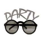 Gümüş Simli Party Yazılı Parti Gözlüğü Show 15X7 Cm