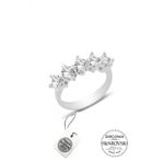 Gumus Swarovski Bes Tasli Capraz Modeli Yuzuk Sgtl20514