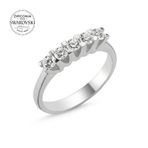 Gümüş Swarovski Zirconia Taşlı Beştaş Yüzük