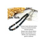 GÜMÜŞ TAŞ EVİ Göz Akik (Siyah Agat) Tesbih TKN273