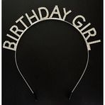 Gümüş Taşlı Birthday Girl Doğum Günü Tacı İthal Ürün A Kalite 17x16 Cm