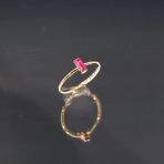 Gümüş Tektaş Yüzük – Ruby (Yakut) Baget Tektaş