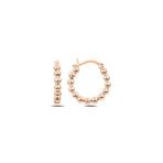 Gümüş Top Halka Parlak Kadın Gümüş Küpe 20 MM