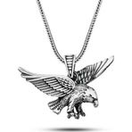 Gümüş Uçan Kartal Erkek Kolye SL12604
