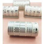 Gümüş Yaldızlı Vintage Washi Tape Bant Yapışkanlı Maskeleme Kağıdı 5 Lı - Flamingo