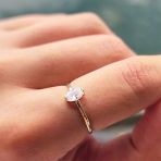 Gümüş Yüzük - 0.40 Ct Pırlanta Swarovski Taşlı Tektaş 925 Ayar Gümüş Yüzük-Tektaş Kadın Gümüş Yüzük