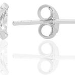 Gümüş zirkon taşlı,kare (Prenses) kesim 5 mm tektaş küpe [barcode]