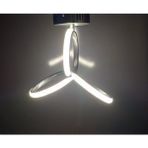 Gümüş3 Renk Modern Plafonyer LED Avize - Gümüş - Beyaz