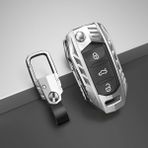Gümüş3 Volkswagen Vw Polo Tiguan Passat B5 B6 B7 Golf Eorocco Jetta Mk4 Mk6 Octavia Seat Aksesuarları Için Araba Anahtarı Kılıfı Kapak (Yurt Dışından) - 1