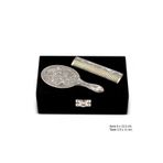 Gumush KR2550045 Papatya Motifli Ayna Tarak Kadın Gümüş Set