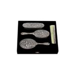 Gumush KR2550048 4 Parça Gümüş Ayna Tarak Fırça Takımı