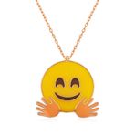 Gumush ​Rose El Sallayan Emoji Bayan Gümüş Kolye