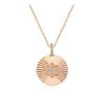 Gumush Rose Fırfırlı Çiçek Bayan Gümüş Kolye