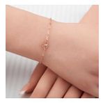 Gumush Rose Lotus Çiçeği Kadın Gümüş Bileklik
