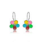 Gumush Sallantılı Çiçek Çocuk Gümüş Küpe