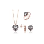 Gumush ST1160042 Elmas Montür Kalpli Kadın Gümüş Set