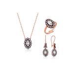 Gumush ST1160083 Elmas Montür Kadın Gümüş Set