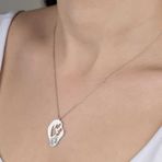 Gumush Swarovski Taşlı Anne Bebek Gümüş Kadın Kolye