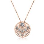 Gumush T4888 Etnik Desenli Rose Kadın Gümüş Kolye