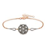 Gumush T5229 Gümüş Rose Elmas Montür Bileklik