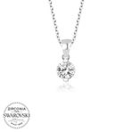 Gumush T5886 Swarovski Taşlı Tektaş Gümüş Kadın Kolye