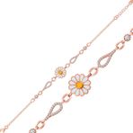 Gumush T6511 ​Rose Papatya Kadın Gümüş Bileklik