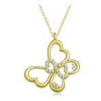Gumush T6658 Gold Sonsuzluk Kelebek Kadın Gümüş Kolye