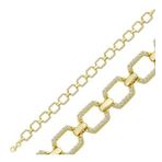 Gumush T6958 Gold Kare Taşlı Kadın Gümüş Bileklik