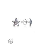 Gumush T7162 Swarovski Crystal Taşlı Yıldız Çivili Kadın Gümüş Küpe