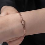 Gumush T8075 Rose Aşk Düğüm Kadın Gümüş Bileklik