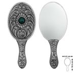 Gumush T8637 Gümüş Akik Taşlı El Aynası