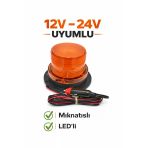 GUMUSONLINE EMİR GALAKSİ DÖNER TURUNCU 12V / 24V TEPE LAMBA LEDLİ MIKNATISLI