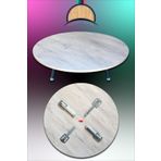 GÜMÜŞSOFRA 100cm Yer Sofrası- Metal Katlanır Ayaklı Yer Sofrası- Ahşap Sini