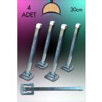 GÜMÜŞSOFRA 30cm Metal Katlanır Sofra Ayağı- 4adet Yer Sofrası Ayağı