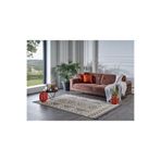 GÜMÜŞSUYU Deco Delta 12145 Dekoratif Iskandinav Desenli Saçaklı Gri Yüksek Kalite Kilim Polllini Halı