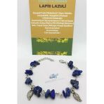 GÜMÜŞTEL EL SANATLARI Sertifikalı Lapis Lazuli Taşı Bileklik Orijinal Doğal Taş Tasarım Bileklik