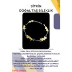 GÜMÜŞTEL EL SANATLARI Sertifikalı Sitrin Doğal Taş El Yapımı Tasarım Bileklik