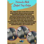 GÜMÜŞTEL EL SANATLARI Sertifikalı Yosunlu Akik Doğal Taş Tasarım Kolye