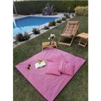 Gün Batımı Masa Piknik Örtüsü Sofra Bezi (160 x 160), 4 Minder (40 x 40) Set