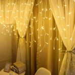 Gün Işığı Salkım Led Işık 2X2 Metre 10 Dallı 140 Ledli Salkım Işık Gün Işığı Led Işık Modlu Gün Işığı Perde Led Işık Warm Light Yılbaşı Işıkları Vitrin