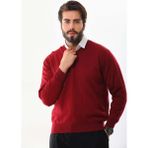 Günay Erkek V Yaka Yün Kazak 5000 Kırmızı - L